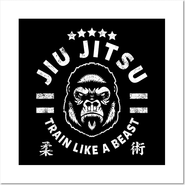 JIU JITSU - TRAIN LIKE A BEAST Wall Art by ShirtFace